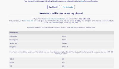 o2 international bolt on cost.